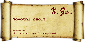 Novotni Zsolt névjegykártya